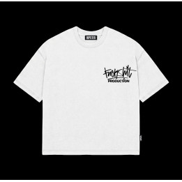 T-Shirt Boxy fit "Fuckshit Production" - White | Hipster
