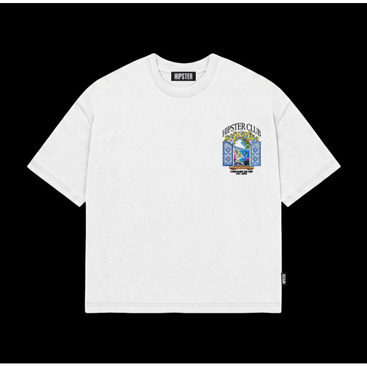 T-Shirt Boxy fit "Amalfi Dream" - White | Hipster