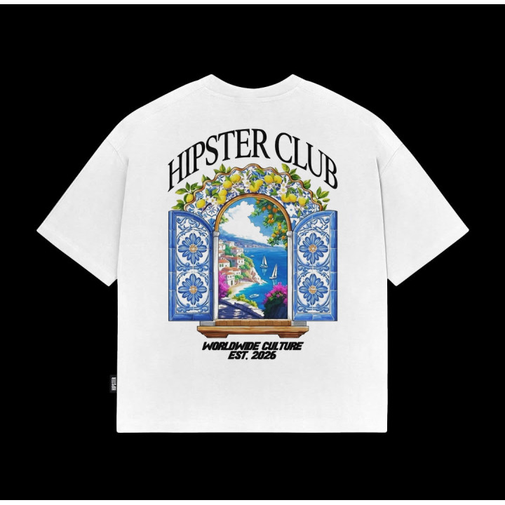 T-Shirt Boxy fit "Amalfi Dream" - White | Hipster