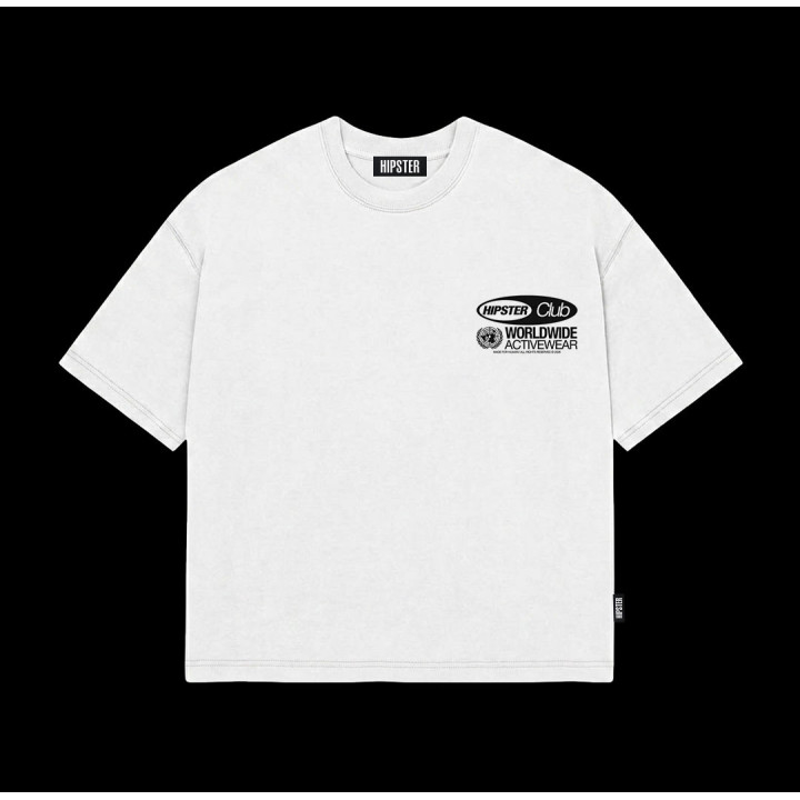 T-Shirt Uomo Boxy fit "Hipster Club Worldwide" | Hipster