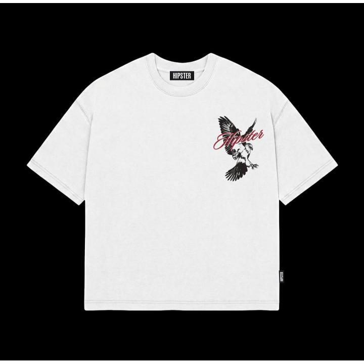 T-Shirt Boxy fit "Falcon Spirit" - White | Hipster