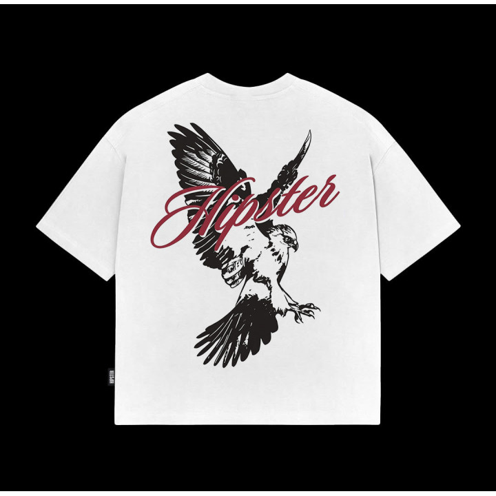 T-Shirt Boxy fit "Falcon Spirit" - White | Hipster