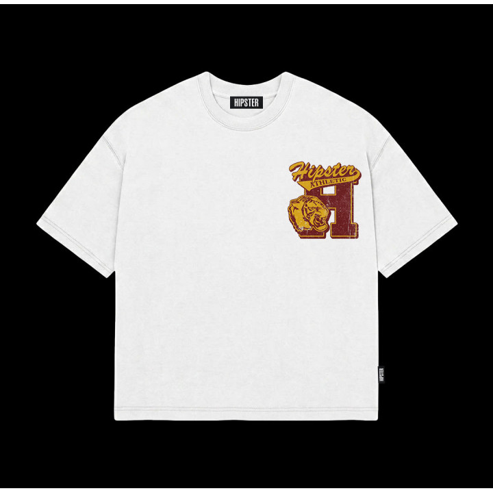 T-Shirt Boxy fit "Hipster Athletic" - White | Hipster