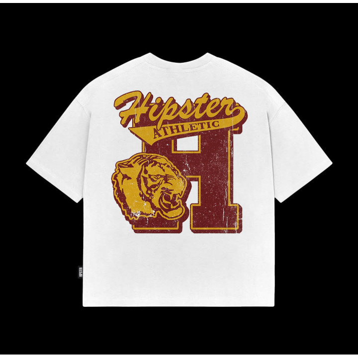 T-Shirt Boxy fit "Hipster Athletic" - White | Hipster