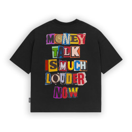 T-Shirt Uomo Boxy fit "Money Talk" - Black | Hipster