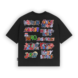 T-Shirt Uomo Boxy fit "All-Star Collage" - Black | Hipster