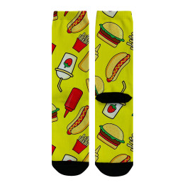 Crew Socks "Fast Food Fever" - Printed | Hipster