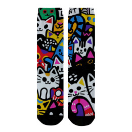 Crew Socks "Cat Doodle Pop" | Hipster