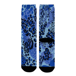 Crew Socks "Blue Leopard" | Hipster