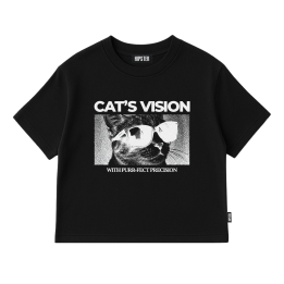 T-Shirt Donna Oversize "Cat's Vision" | Hipster