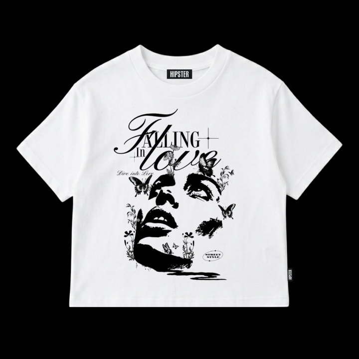 T-Shirt Donna Oversize "Falling in Love" | Hipster
