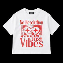 T-Shirt Donna Oversize "No Resolution Just Vibes" | Hipster