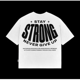 T-Shirt Uomo Boxy fit "Stay Strong" | Hipster
