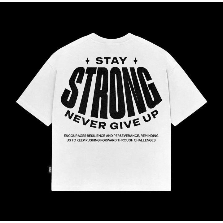 T-Shirt Uomo Boxy fit "Stay Strong" | Hipster