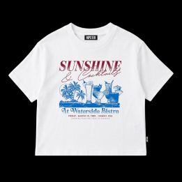 T-Shirt Donna Oversize "Sunshine & Cocktails" | Hipster