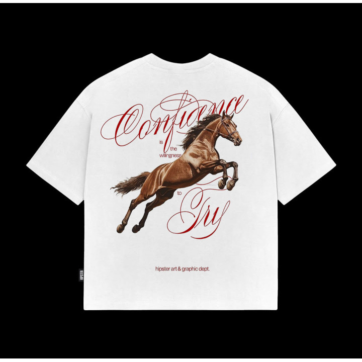 T-Shirt Uomo Boxy fit "Confidence" | Hipster