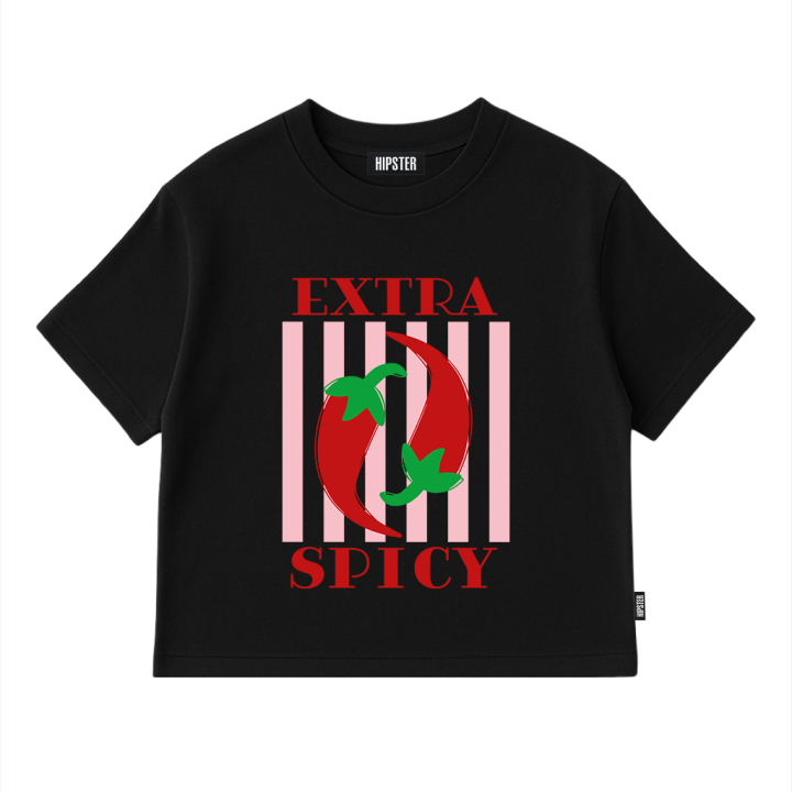 T-Shirt Oversize "Extra Spicy" - Black | Hipster