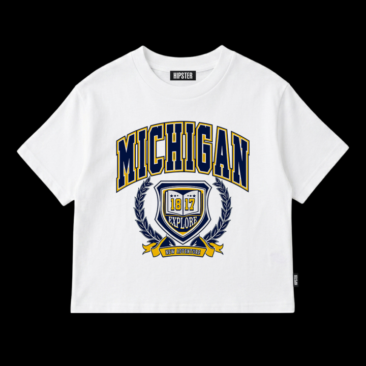 T-Shirt Oversize "Michigan" - White | Hipster